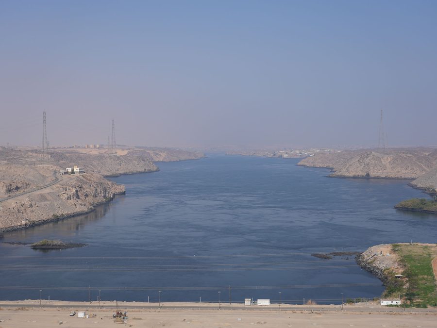 The grand panoramic view of the Nile River from the High Dam