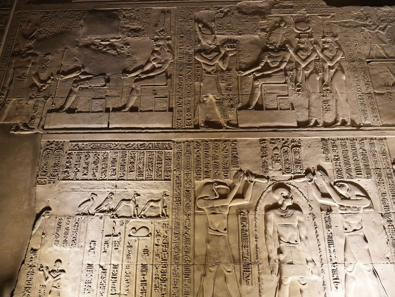 The stunningly intricate surgical and divine reliefs inside the Temple of Kom Ombo