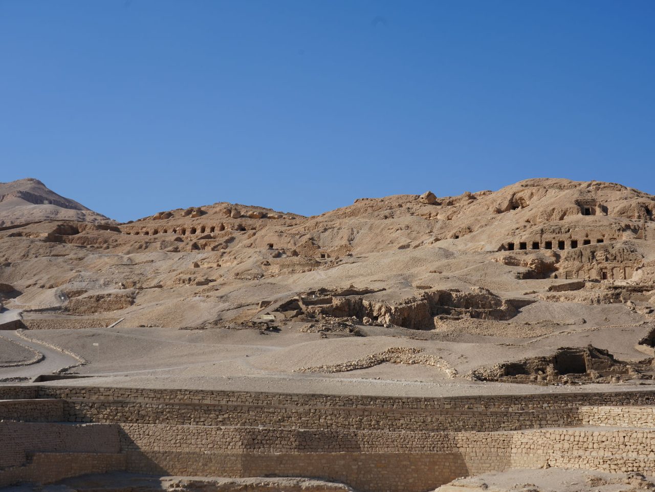 Tombs of the Nobles carved into the desert hillsides