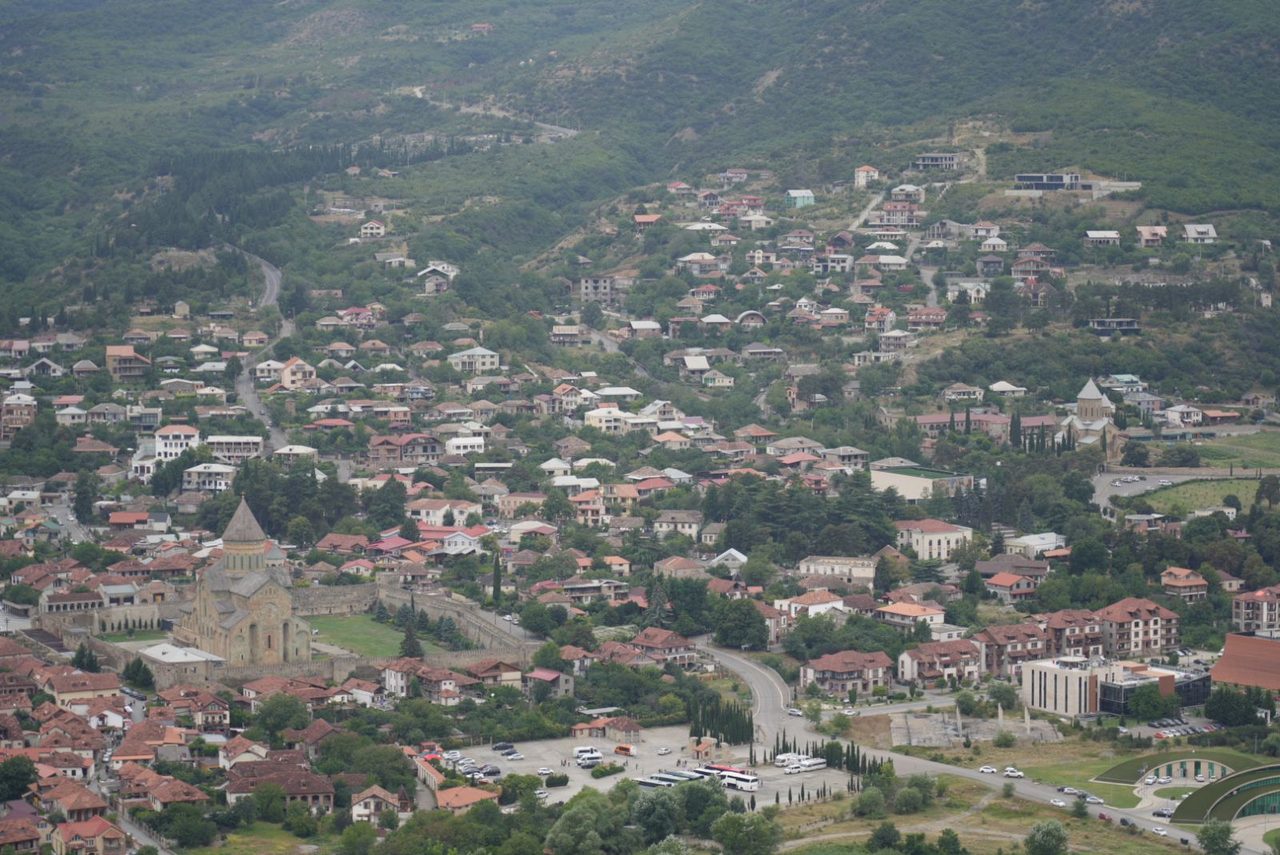 Bird's eye view of Mtskheta town