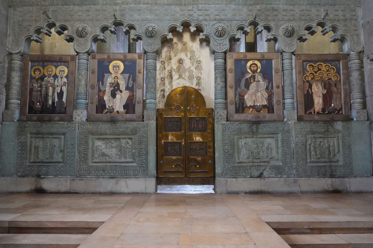 Inside Svetitskhoveli Cathedral