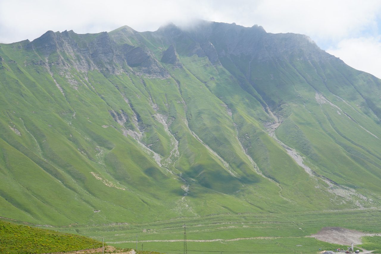 Green slopes of the Caucasus Mountains