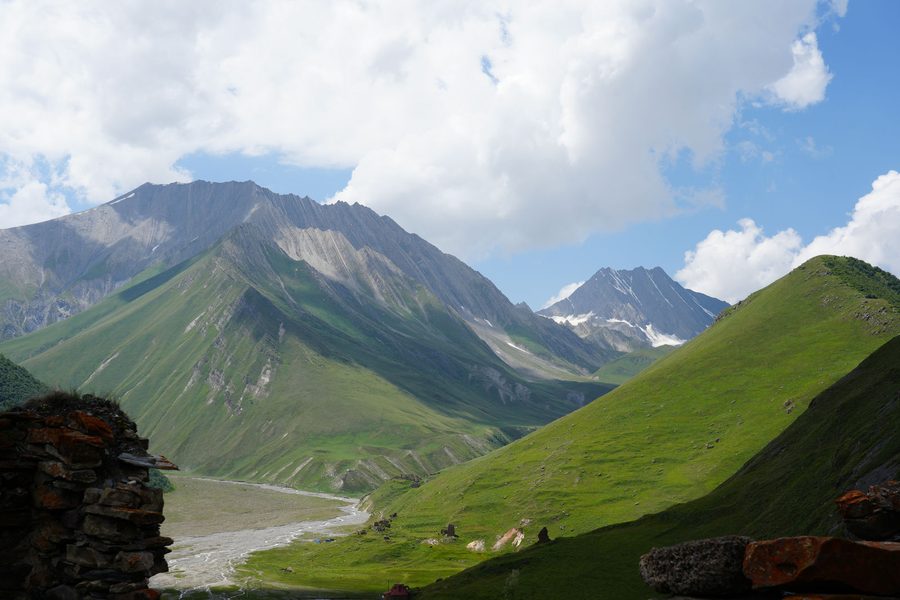 View from Zakagori Fortress in Truso Valley