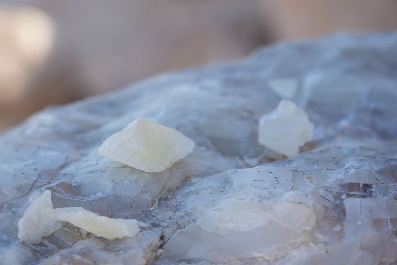 Sparkling calcite crystals found at the historic Crystal Mountain