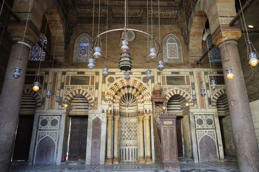 The stunning marble mihrab inside the Madrasa of the Complex of Qalawun