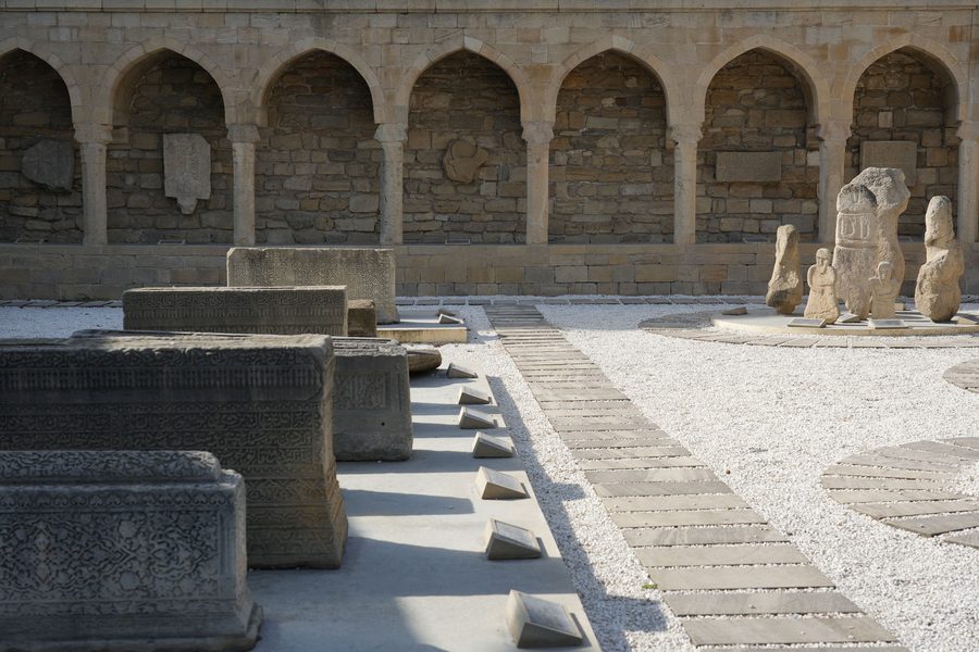 Ancient tombstones at the Palace of the Shirvanshahs