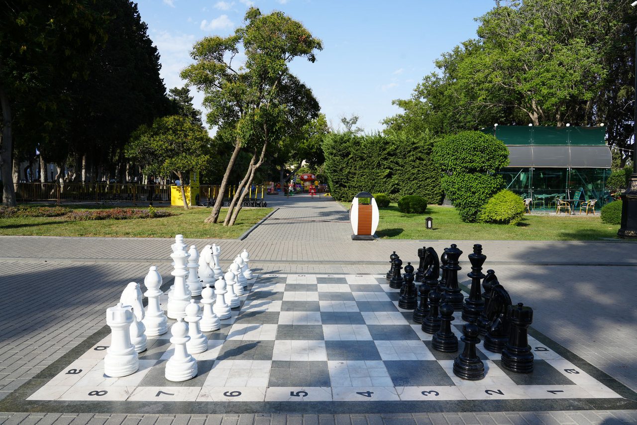 Giant outdoor chessboard