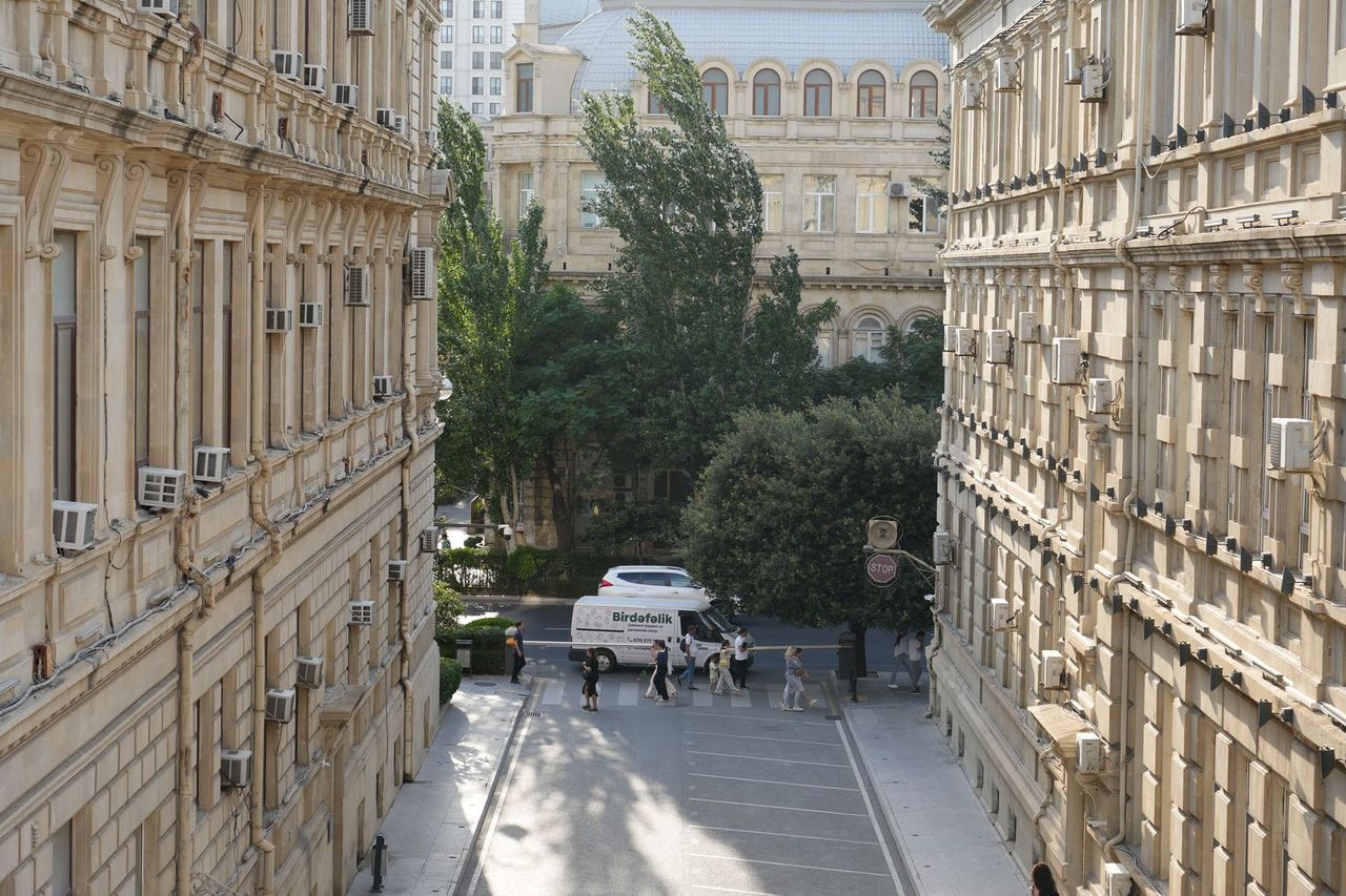 The beautiful historic streets of Baku