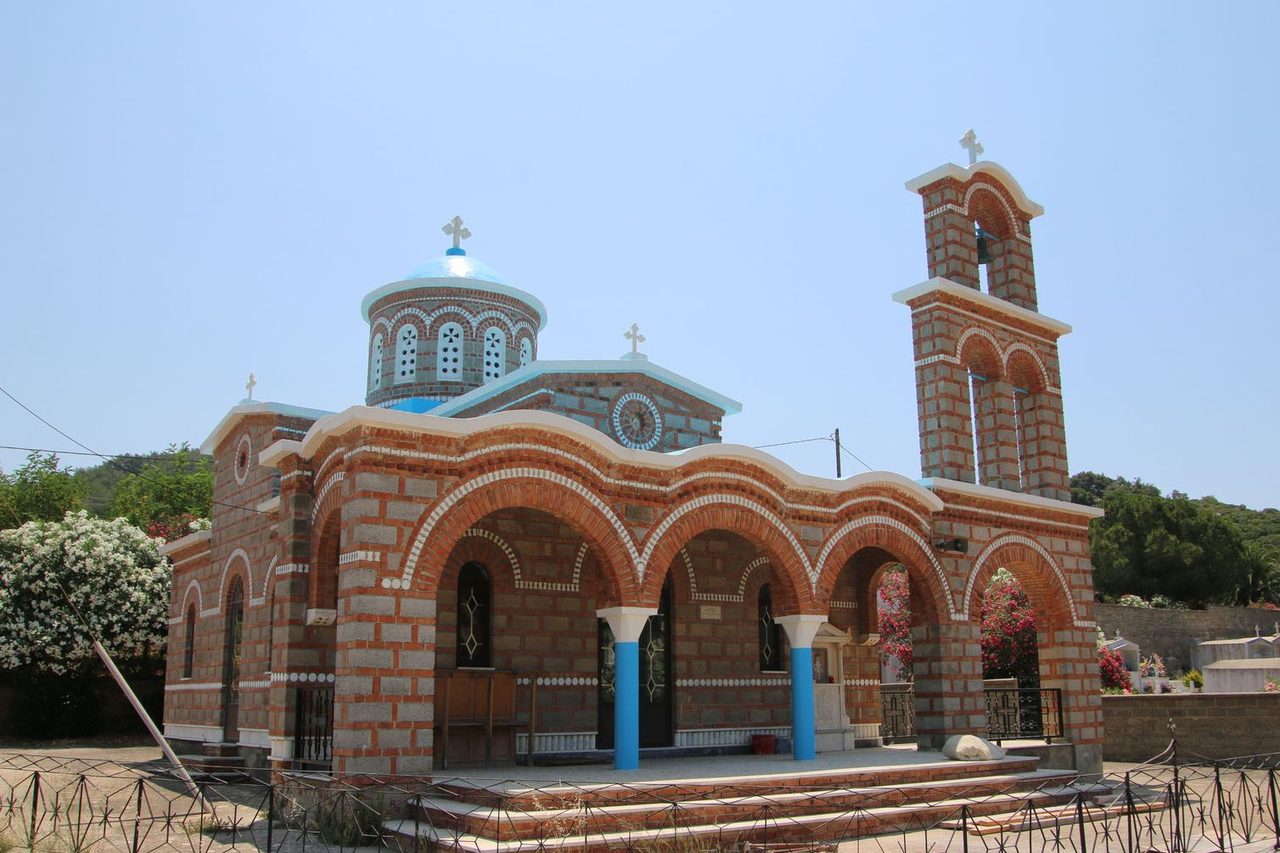 Agios Nektarios Church just outside Mesta
