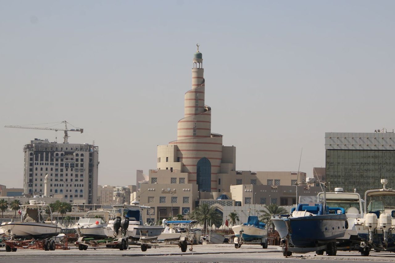 The iconic spiral minaret of Fanar