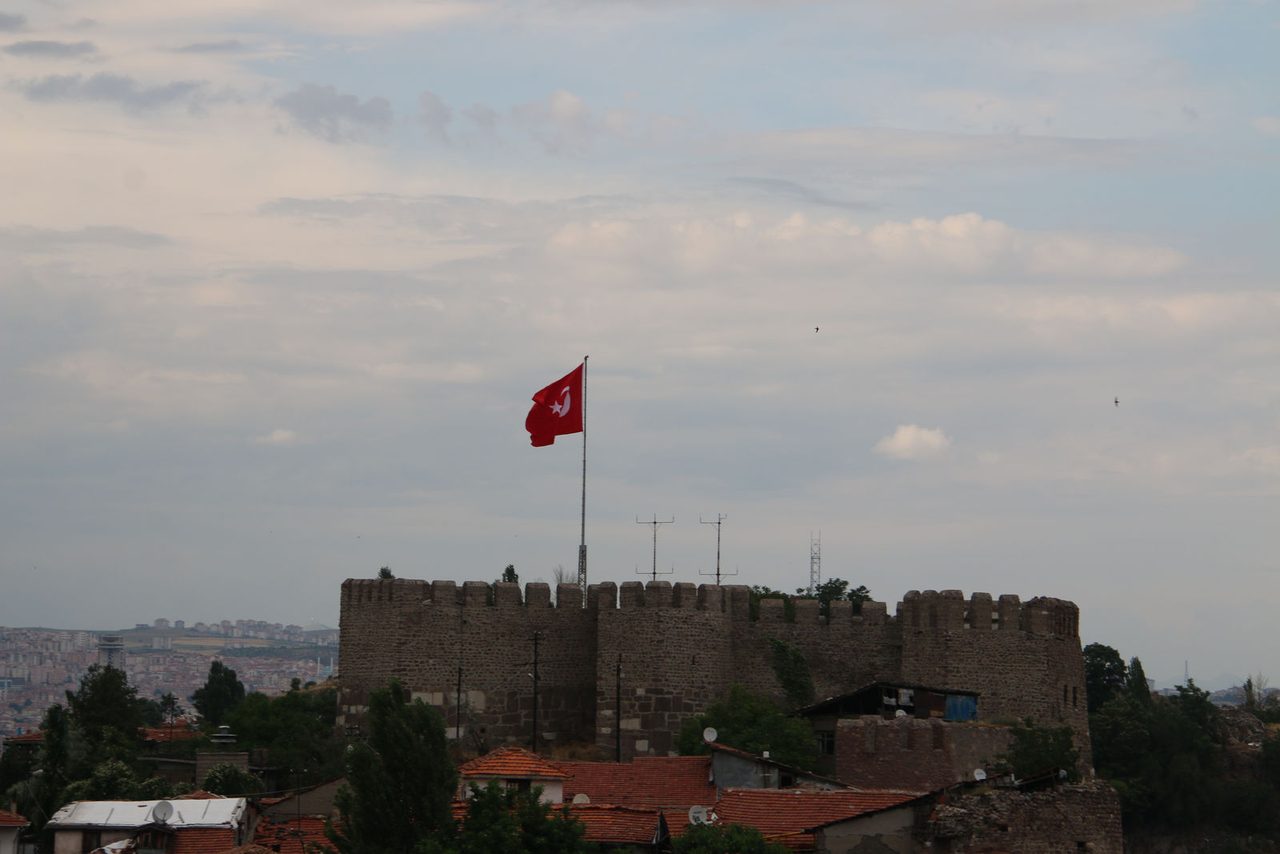The Flag Over Ankara Castle