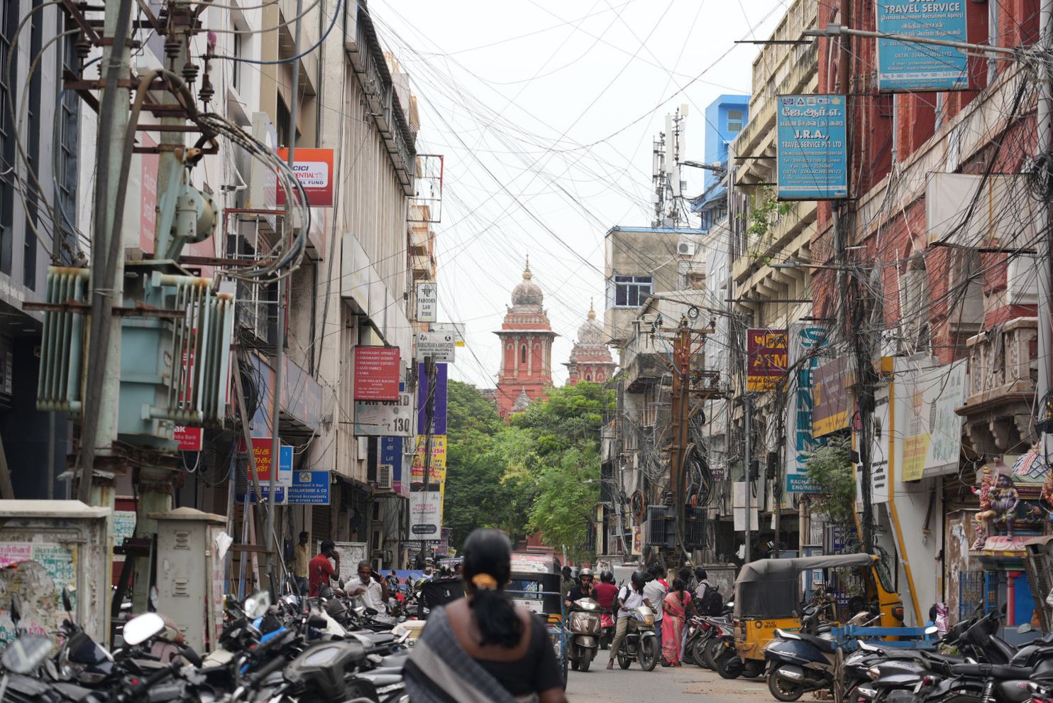 George Town street looking towards the Madras High Court
