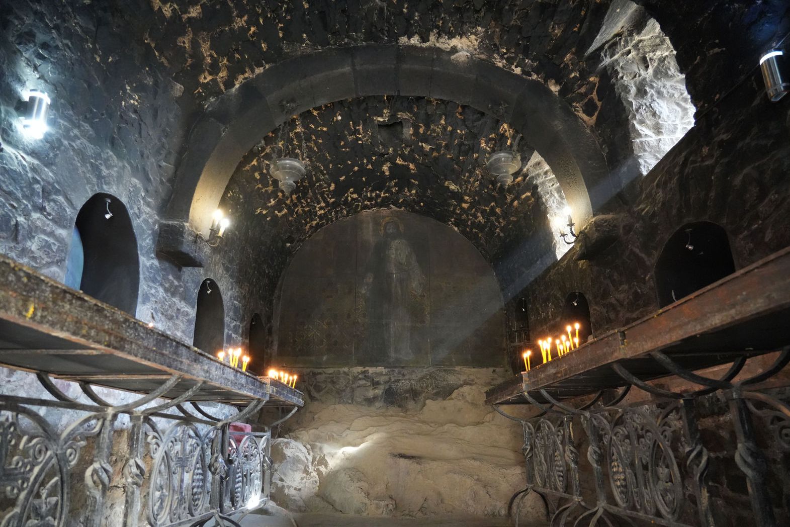 Inside the underground chamber at Khor Virap Monastery