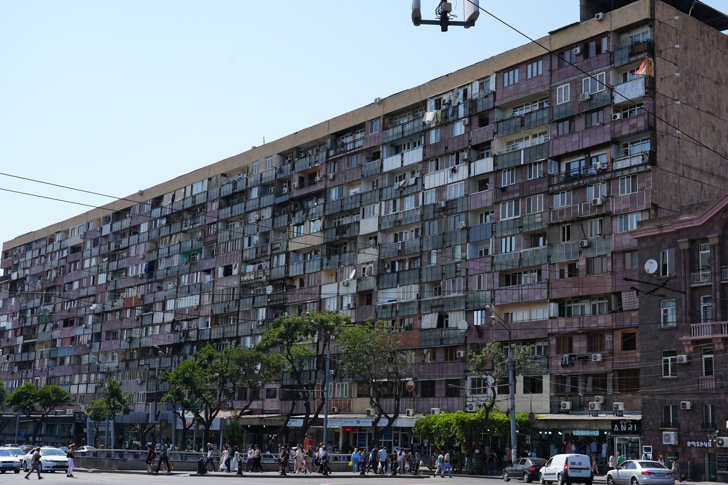 Massive Soviet-era apartment building