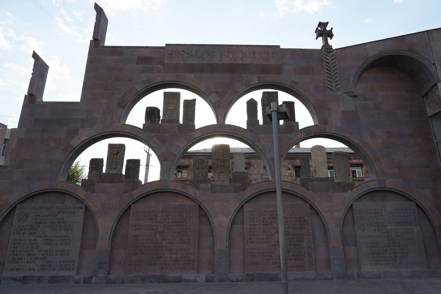 The historic stone monument at Holy Etchmiadzin