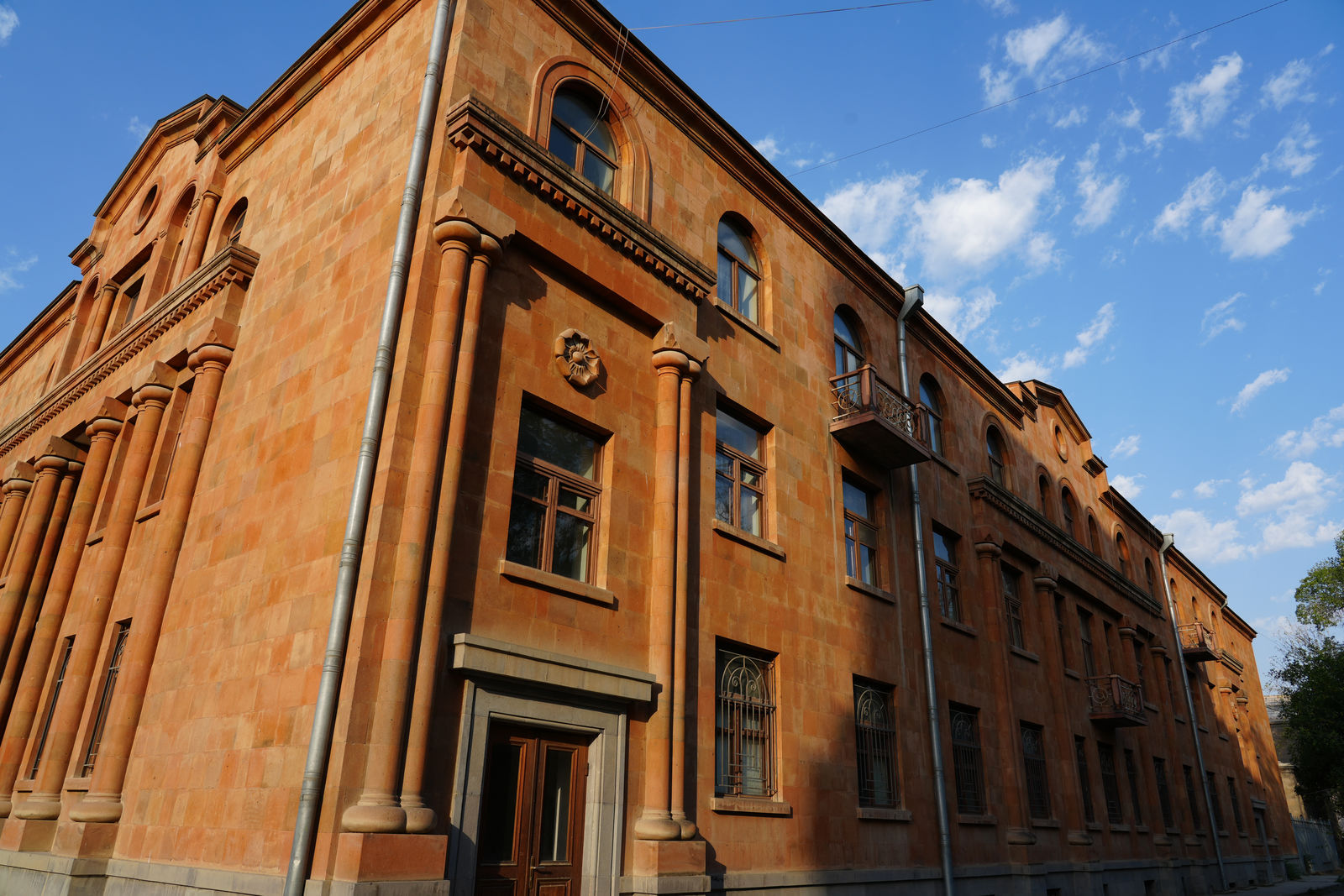 The beautiful pink tuff buildings at Holy Etchmiadzin