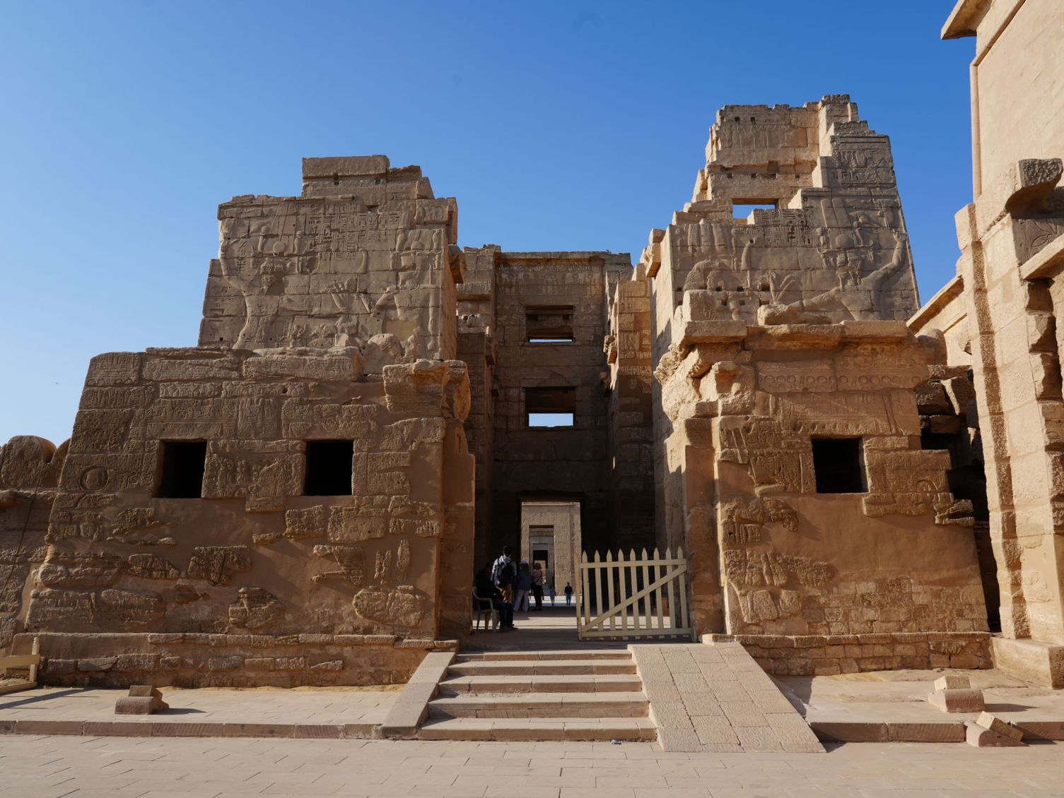 The Migdol fortified eastern gate entrance at Medinet Habu