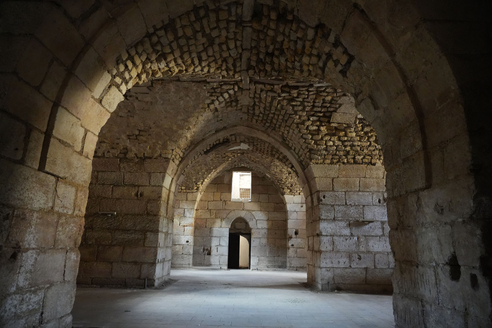 The vaulted stone halls of the historic Amir Alin Aq Palace