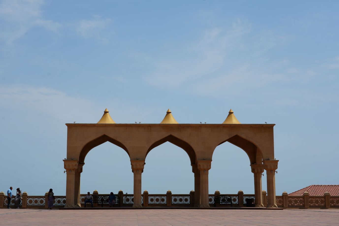 The beautiful arches at Bibi-Heybat Mosque terrace