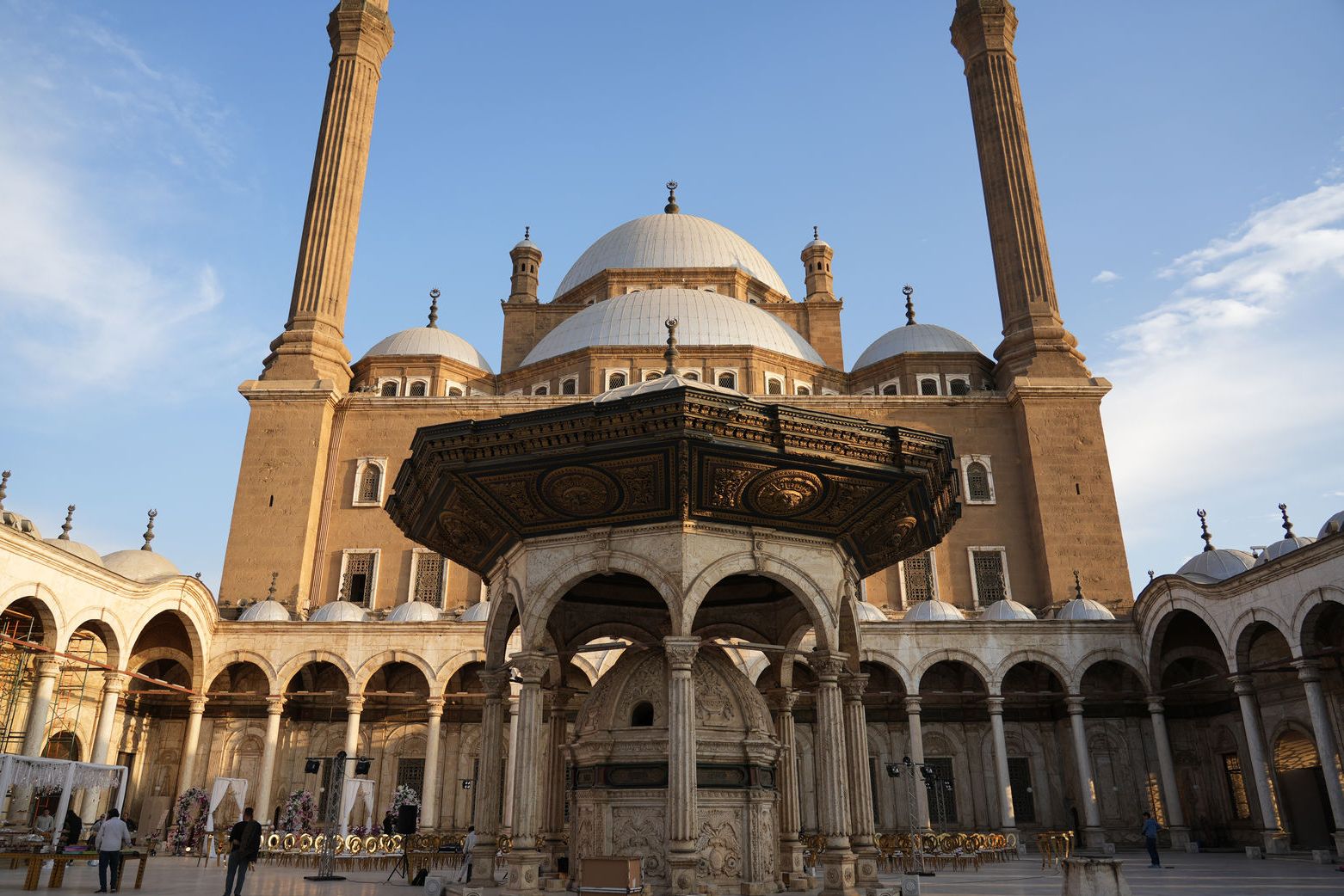 The grand alabaster courtyard of the Mosque of Muhammad Ali