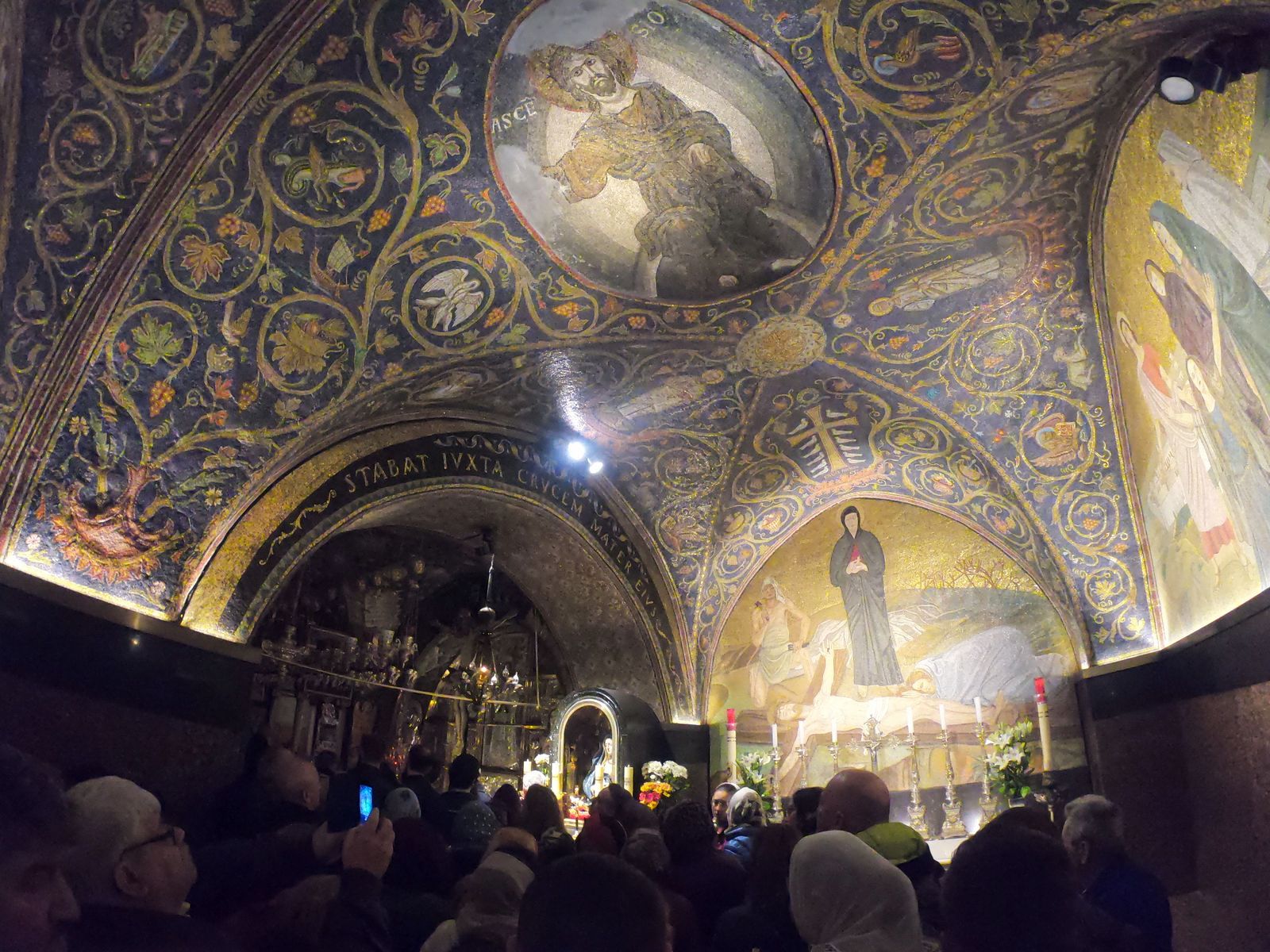 The breathtaking mosaics of Golgotha inside the Church of the Holy Sepulchre