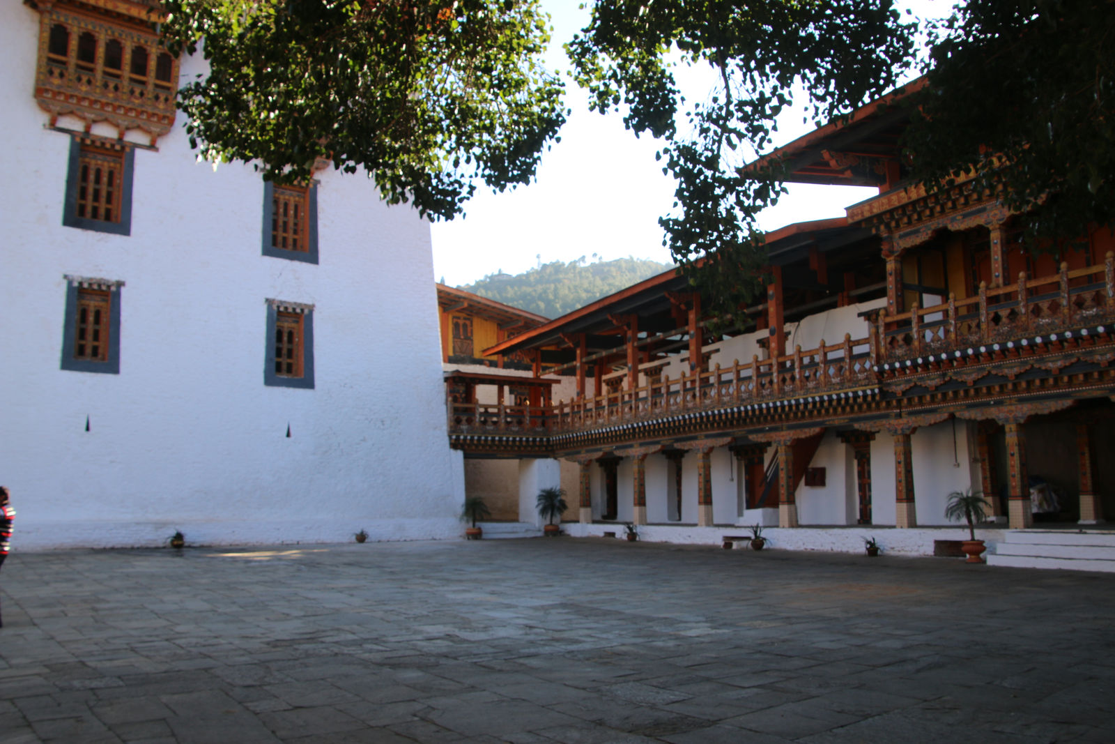 The quiet inner courtyard of Punakha Dzong