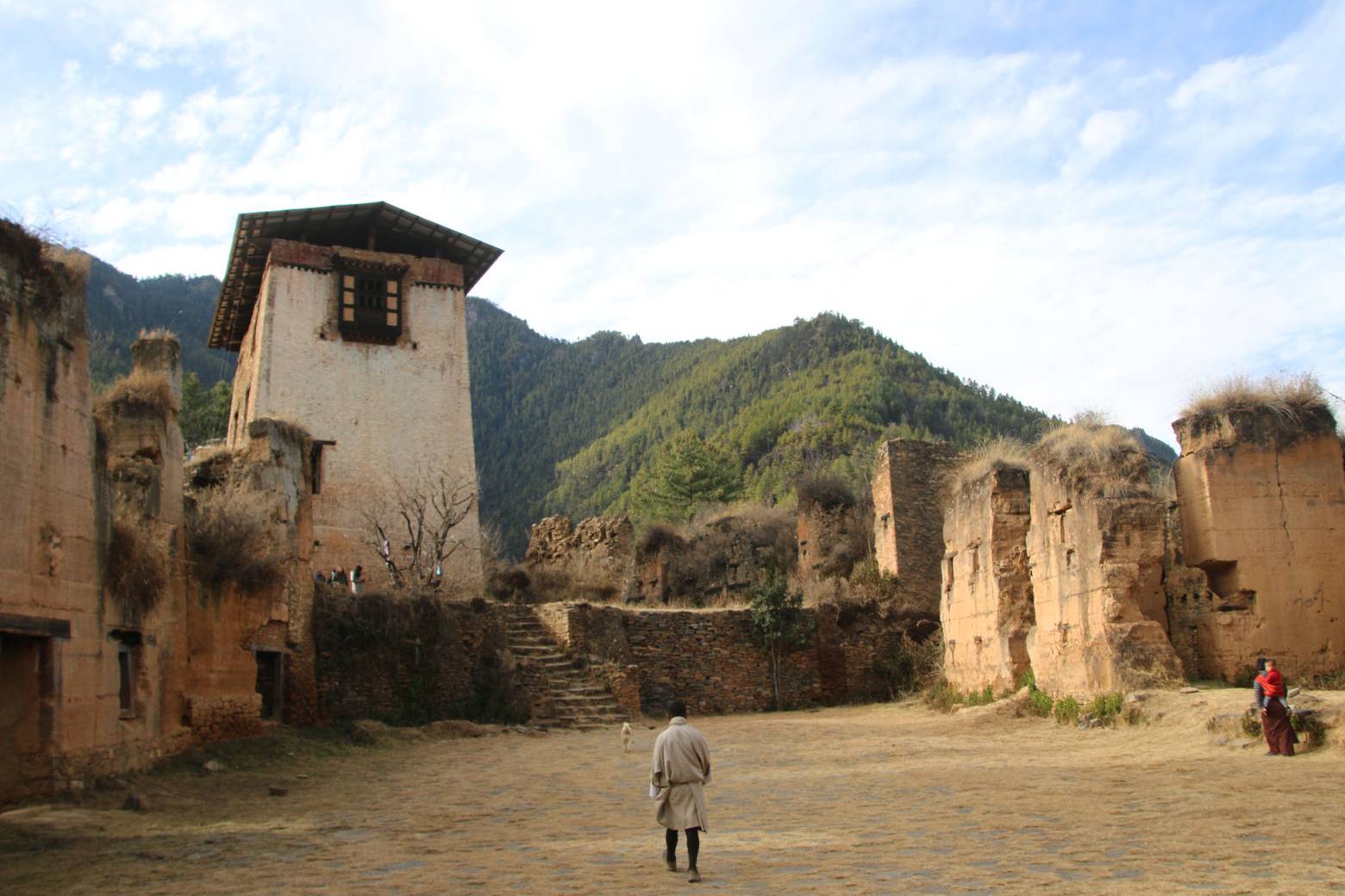 The ruins of the historic Drukgyel Dzong fortress