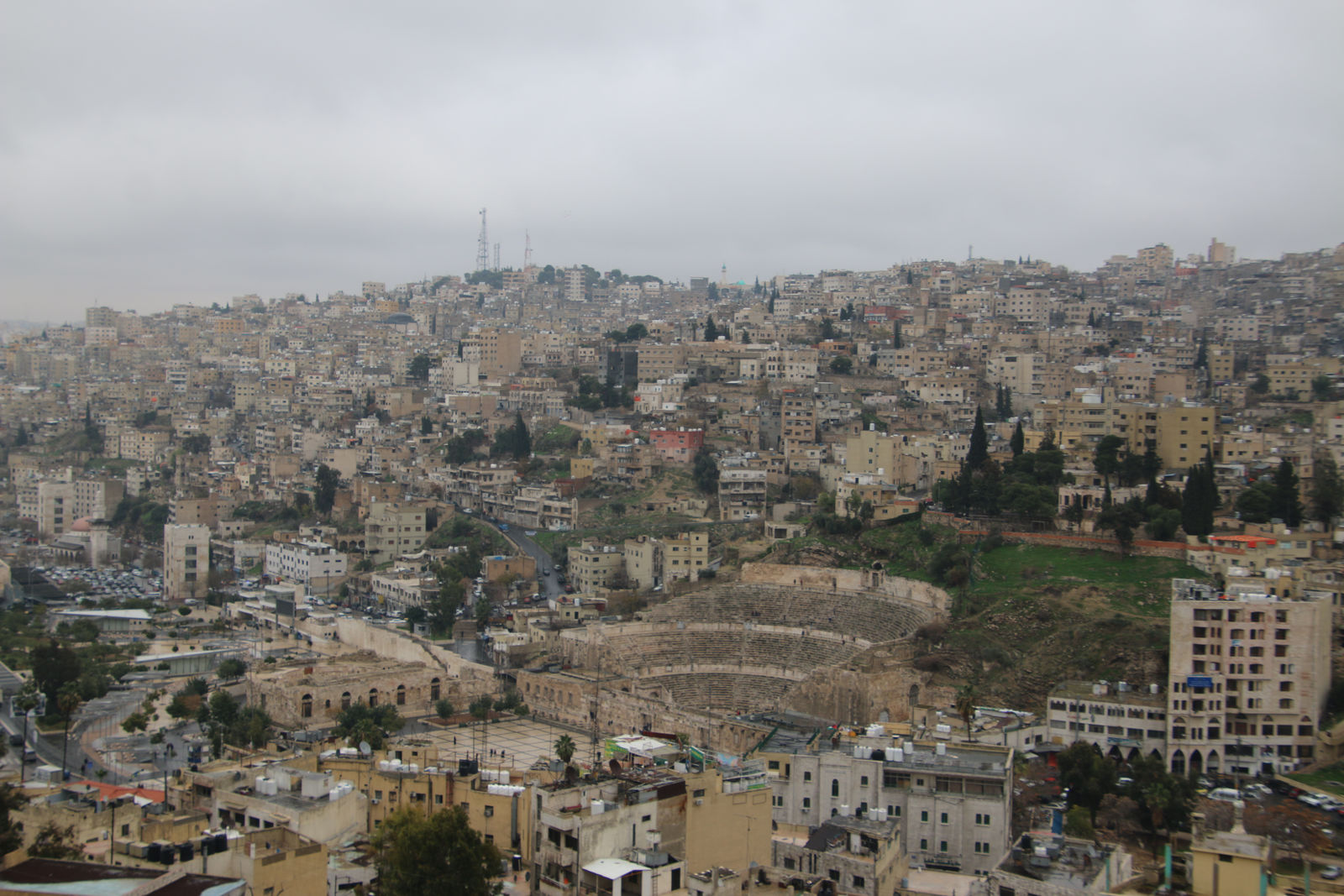 Overlooking the ancient Roman Theatre from the Citadel