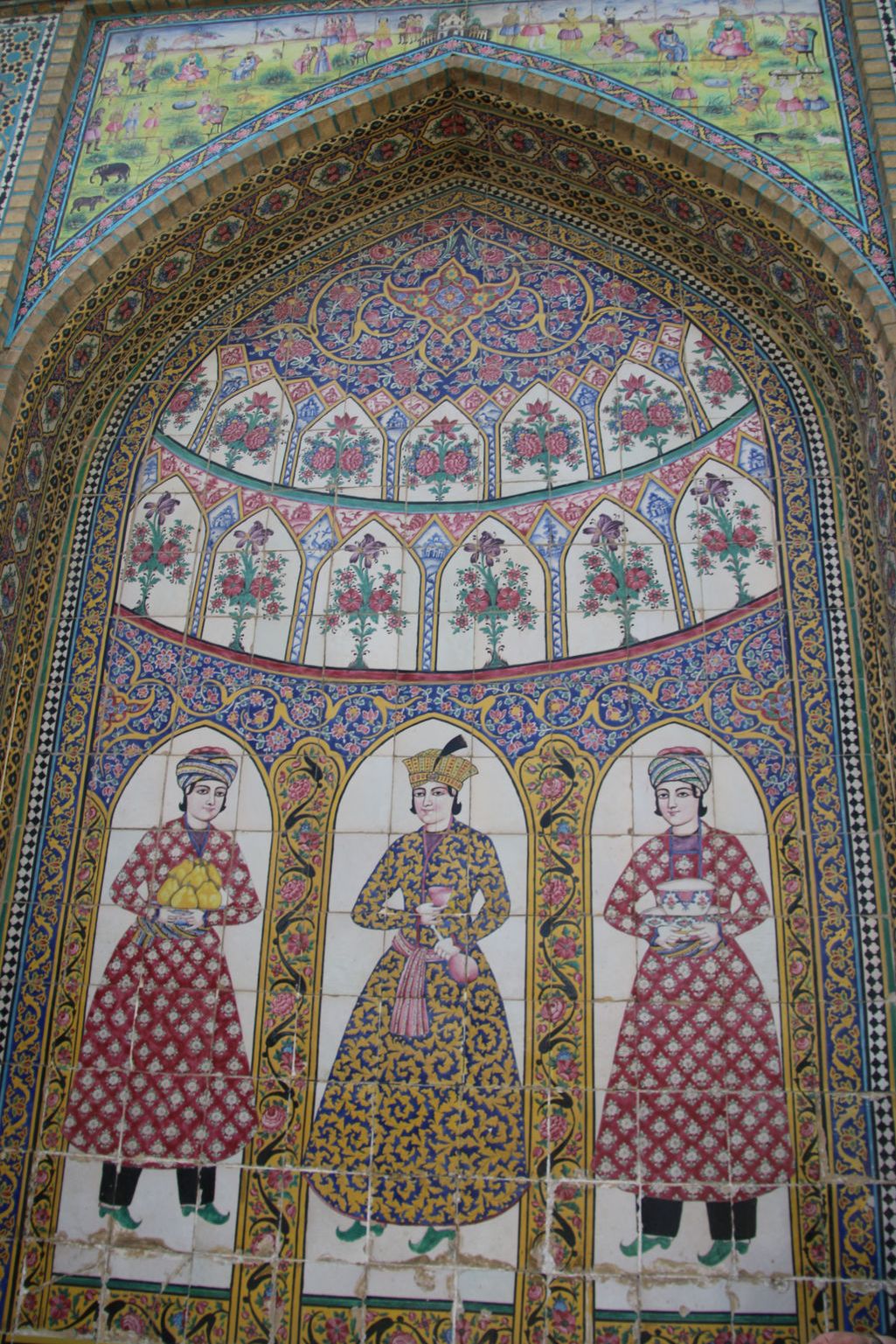 The historic tilework at Qavam House