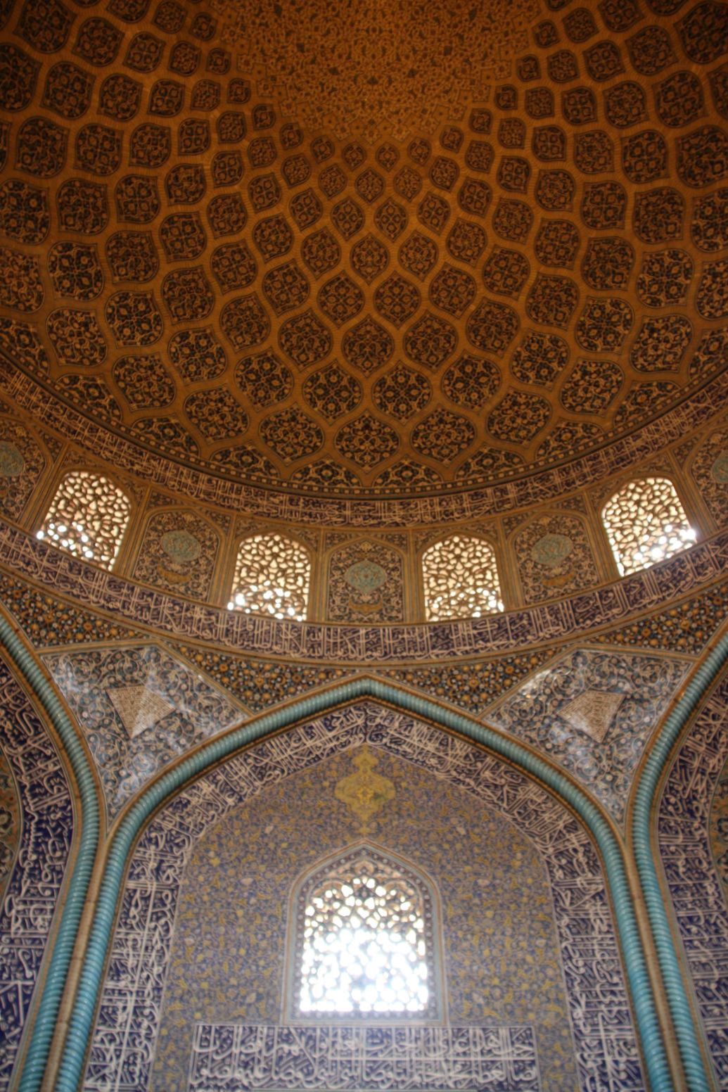 The interior of Sheikh Lotfollah Mosque