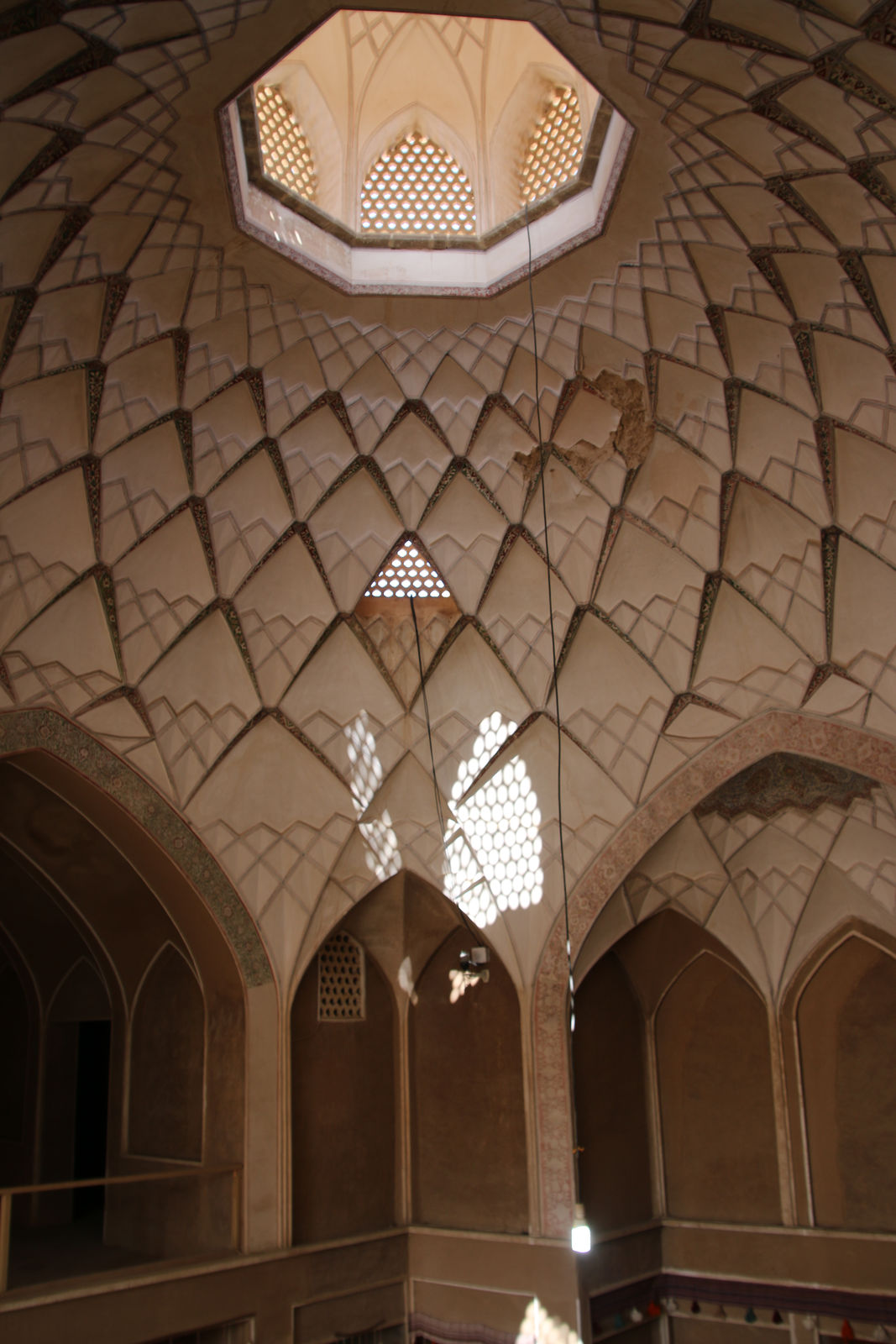 The vaulted ceiling of Abbasi House