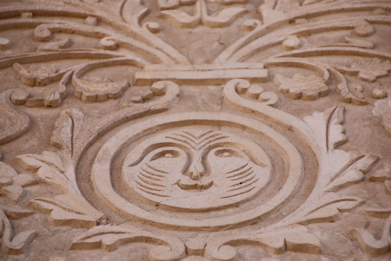 Intricate stucco relief at Borujerdi House