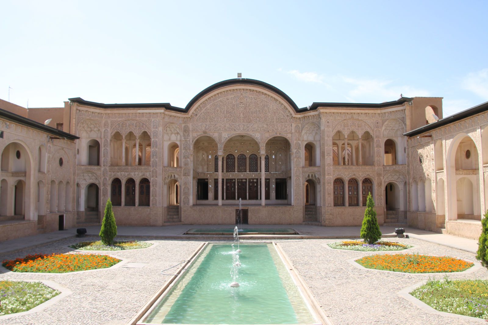 The grand facade of Tabatabaei House
